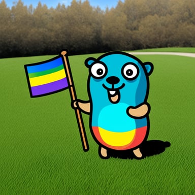 Go blue gopher as gay pride gopher.