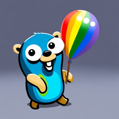 Go blue gopher as gay pride gopher.