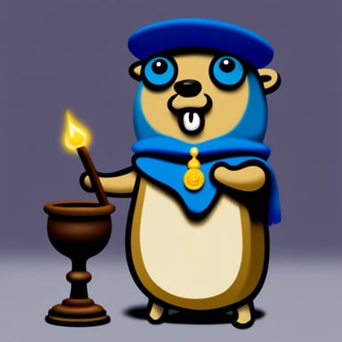 Go Blue Gopher as Saint Gopher