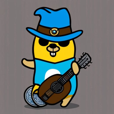 Go Blue Gopher riding a bear