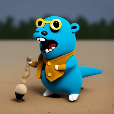 Go Blue Gopher as T.Rex Gopher