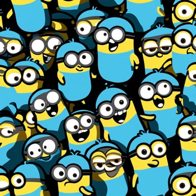 A bunch of Go Blue Gophers done like minions from Despicable Me.