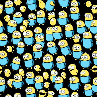A bunch of Go Blue Gophers done like minions from Despicable Me.