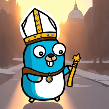 Go Blue Gopher as Pope.