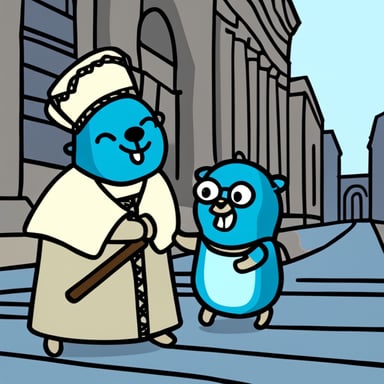 Go Blue Gopher as Pope.