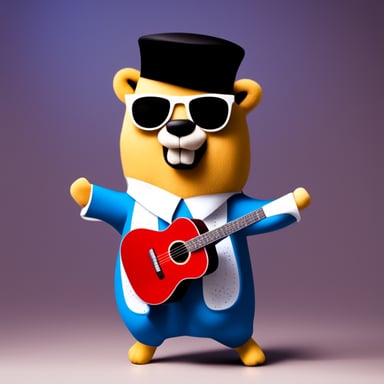 Go blue gopher as realistic Elvis