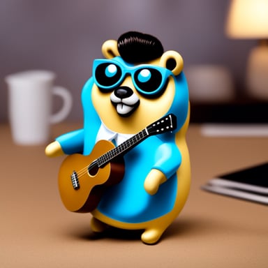 Go blue gopher as realistic Elvis