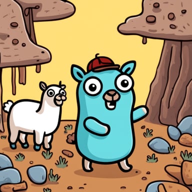 Go Blue Gopher plays with llamas.