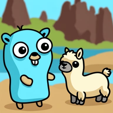 Go Blue Gopher plays with llamas.