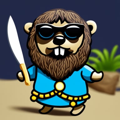 Go Blue Gopher as caveman gopher