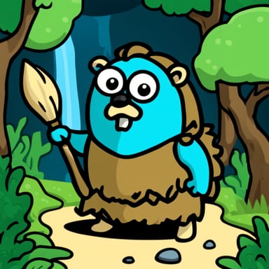 Go Blue Gopher as caveman gopher