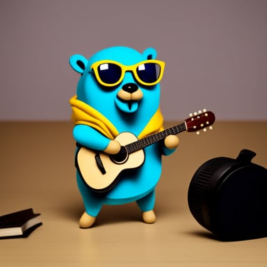 Go Blue Gopher as a hipster.