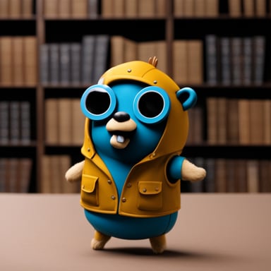 Go Blue Gopher as a time traveler.