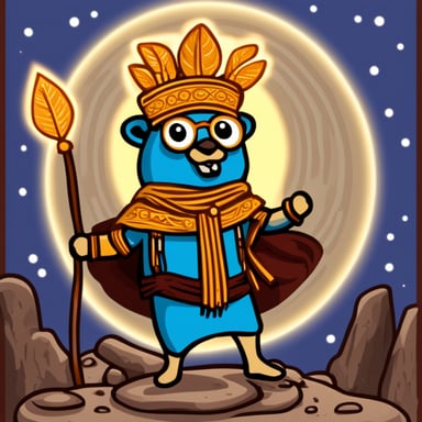 Go Blue Gopher as an Indian guru