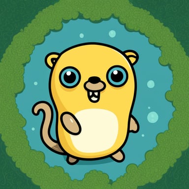 Go Blue Gopher as a hybrid of a gopher and an octopus.