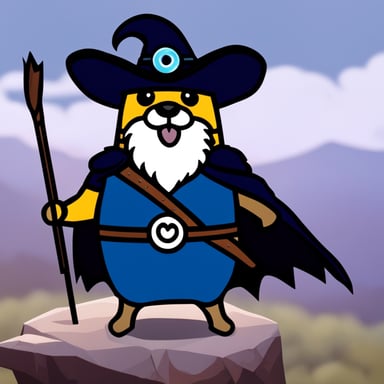 Go Blue Gopher as Happy Odin with his ravens