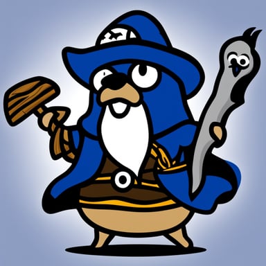 Go Blue Gopher as Happy Odin with his ravens
