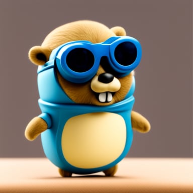 Go Blue Gopher in goggles