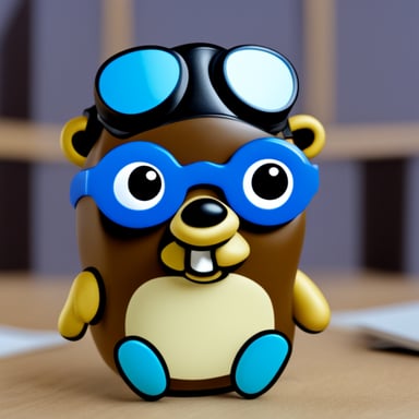 Go Blue Gopher in goggles