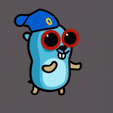 Go Blue Gopher as evil go gopher.