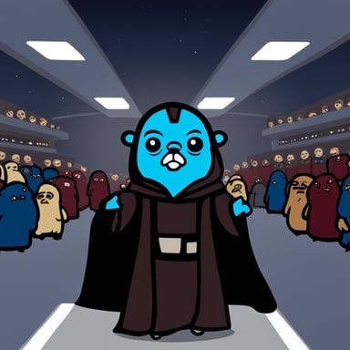 Go Blue Gopher as Emperor Palpatine.