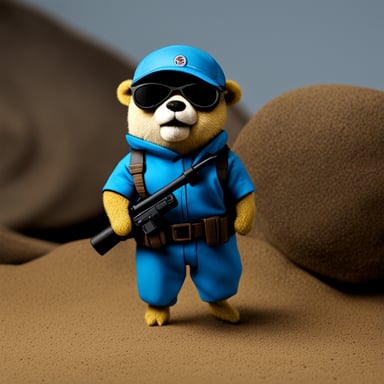 Go Blue Gopher as GI Joe Gopher.
