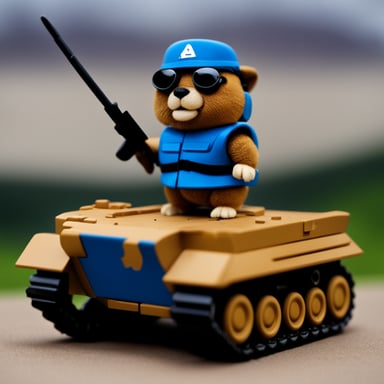 Go Blue Gopher as GI Joe Gopher.