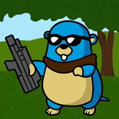 Go Blue Gopher as GI Joe Gopher.