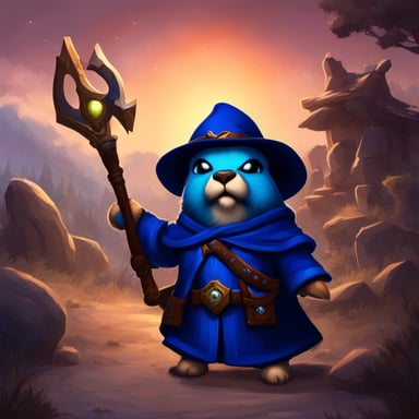 Go blue gopher world of Warcraft hunter.