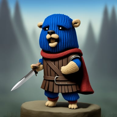 Go Blue Gopher as William Wallace from Braveheart, realistic.