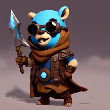 Go Blue Gopher as WoW hunter