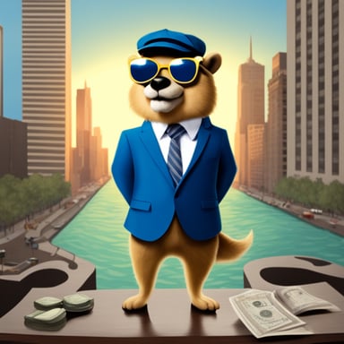 Go Blue Gopher as Wolf of Wall Street