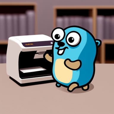 Go blue gopher printer go brrrr.