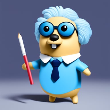 Go Blue Gopher as Einstein