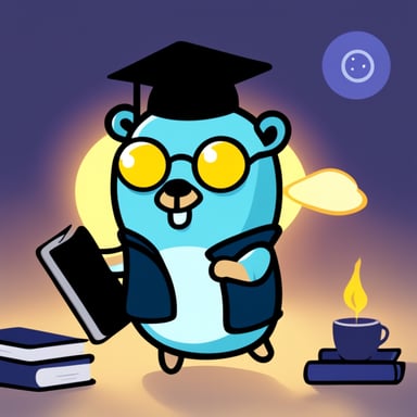 Go Blue Gopher as Einstein