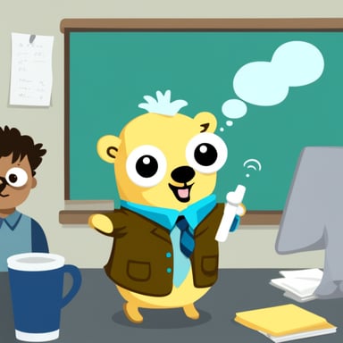 Go Blue Gopher as Einstein