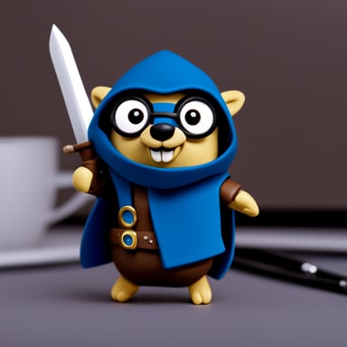 Go Blue Gopher as Witcher