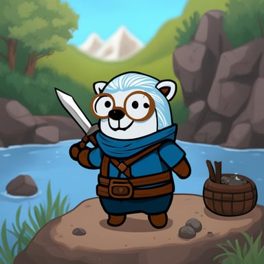 Go Blue Gopher as Geralt from the Witcher series.