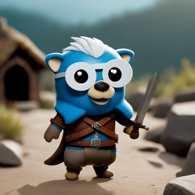 Go Blue Gopher as Geralt from the Witcher series.