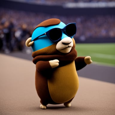 Go Blue Gopher styled like Bono from U2.