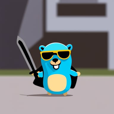 Go Blue Gopher as a ninja.