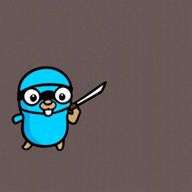 Go Blue Gopher as a ninja.