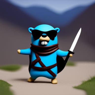 Go Blue Gopher as a ninja.