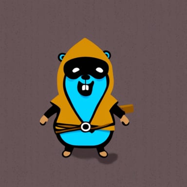 Go Blue Gopher as a ninja.