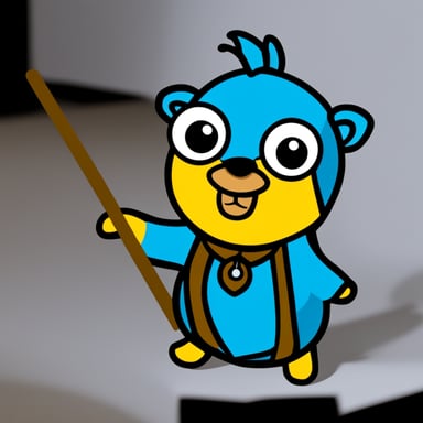 Go Blue Gopher as an Indonesian puppet.