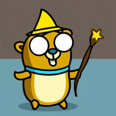 Go Blue Gopher as an Indonesian puppet.