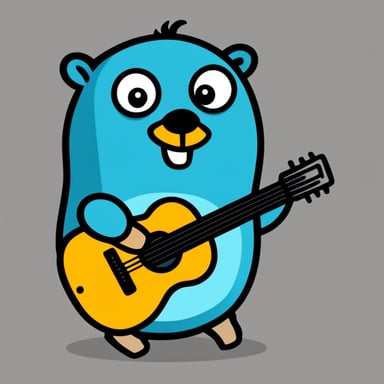 Happy Go Blue Gopher in telecom