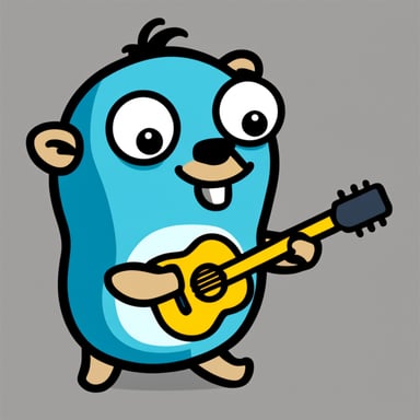 Happy Go Blue Gopher in telecom