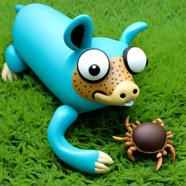 Go Blue Gopher eating rust crab