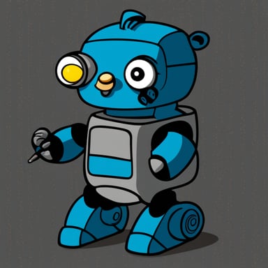 Go Blue Gopher as a robot.